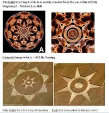 Chladni plate and crop circle